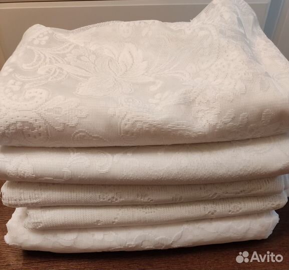 Тюль новый белый