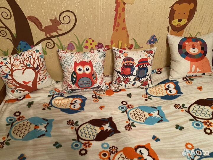 Плед покрывало совушки 1,5х2,0 с наволочками