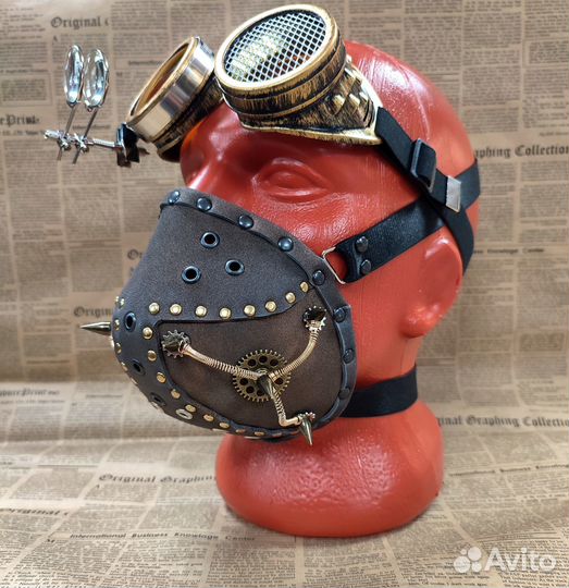 Маски, респираторы в стиле стимпанк, киберпанк