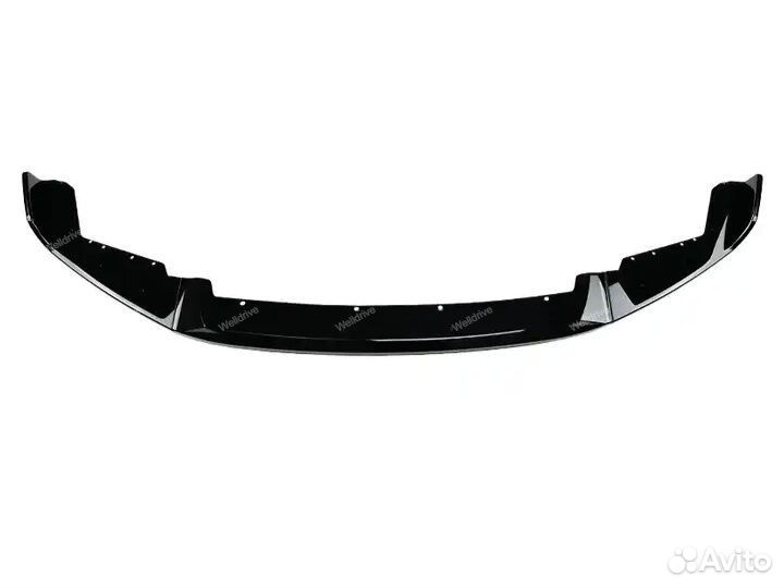 Губа передняя BMW M2 F87 стиль CS черная