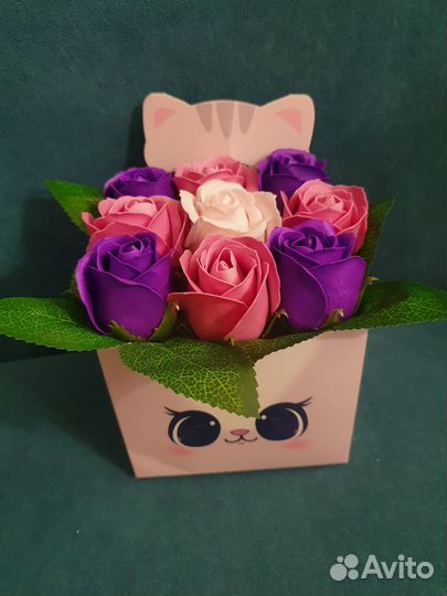 Букеты из мыльных роз