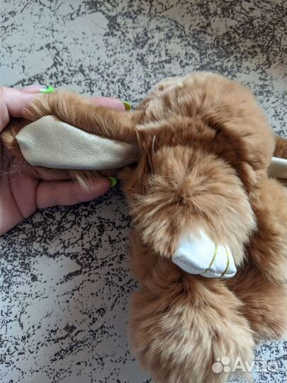 Брелок Зайчик из натурального меха