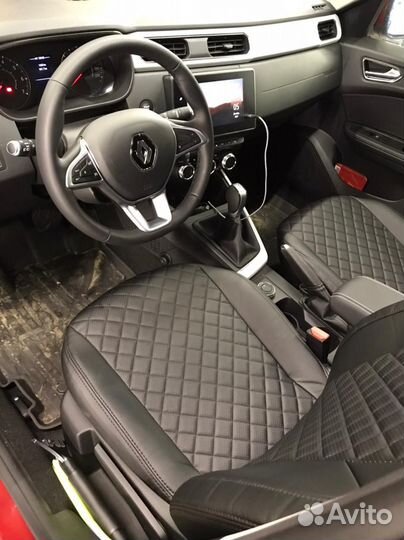 Чехлы Renault Arkana Экокожа ромб Автопилот