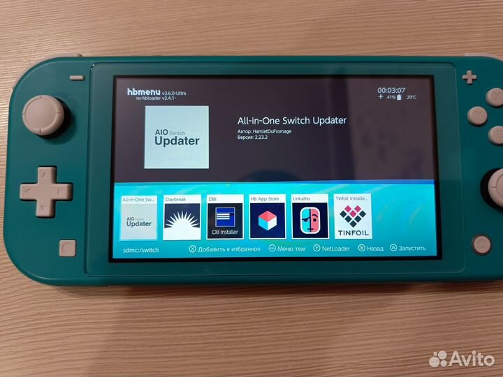 Прошитая Nintendo Switch lite