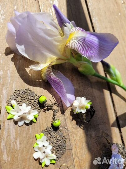 Серьги ручной работы из полимерной глины