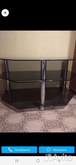 Тумба под телевизор бу стеклянная