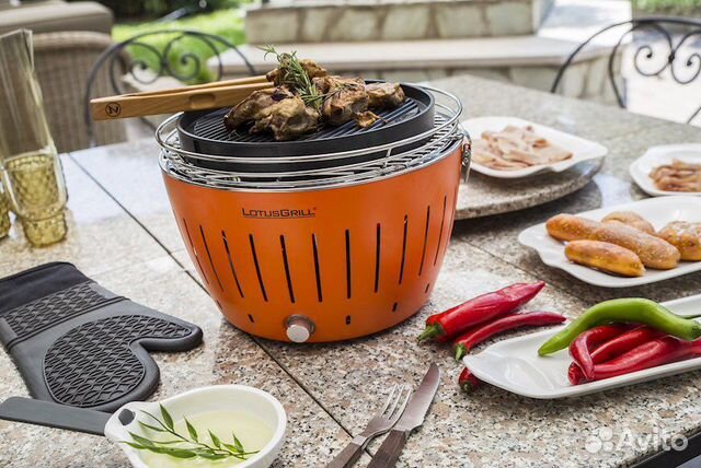 Угольный гриль LotusGrill L «Оранжевый мандарин»