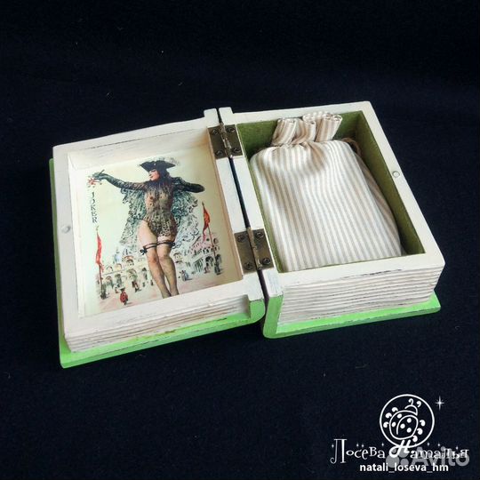 Винтажные игральные карты Казанова в шкатулке