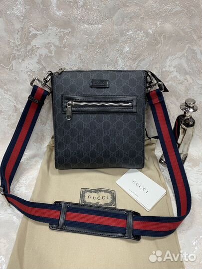 Сумка мужская Gucci Supreme кожаная