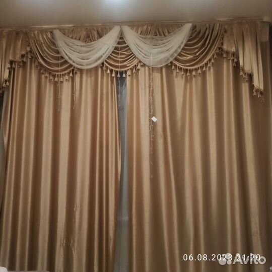 Шторы с ламбрекеном бу
