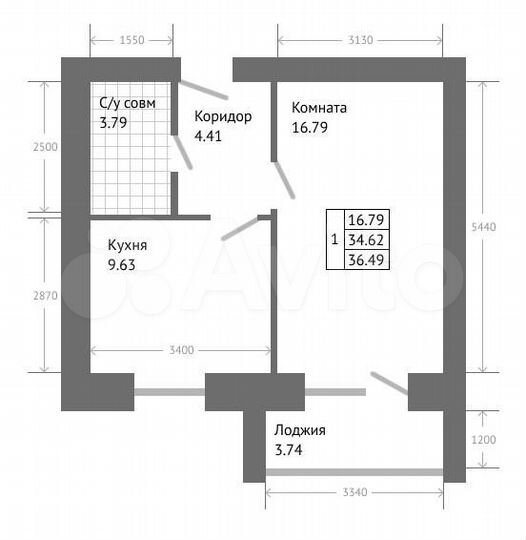 1-к. квартира, 36,5 м², 2/4 эт.