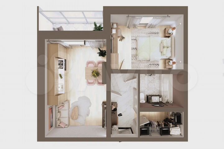 1-к. квартира, 45 м², 3/5 эт.