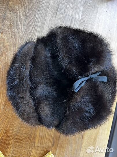 Шапка ушанка из норки мужская