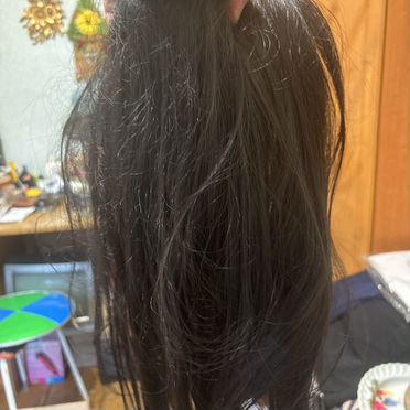 Парик черный из натуральных волос