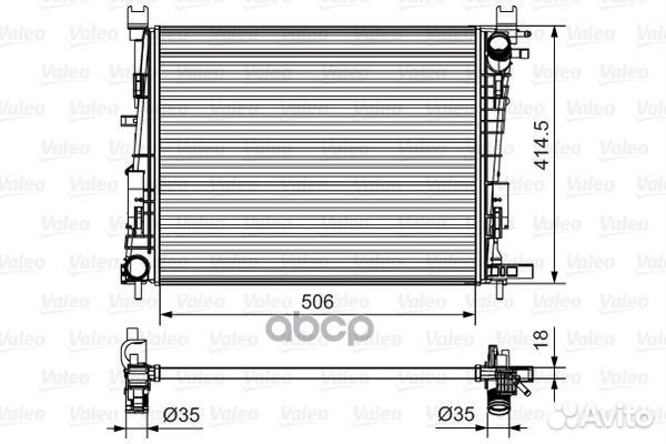 Радиатор охлаждения двигателя Renault Duster/Ca
