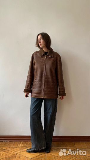 Натуральная дубленка 100 овчина винтаж