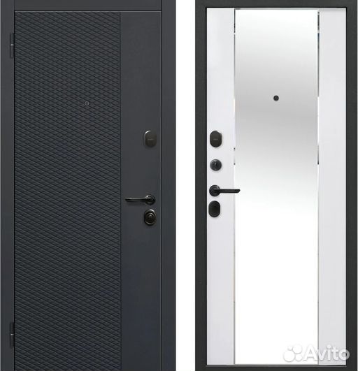 Входная Дверь флорида Зеркало /Эмалит белый
