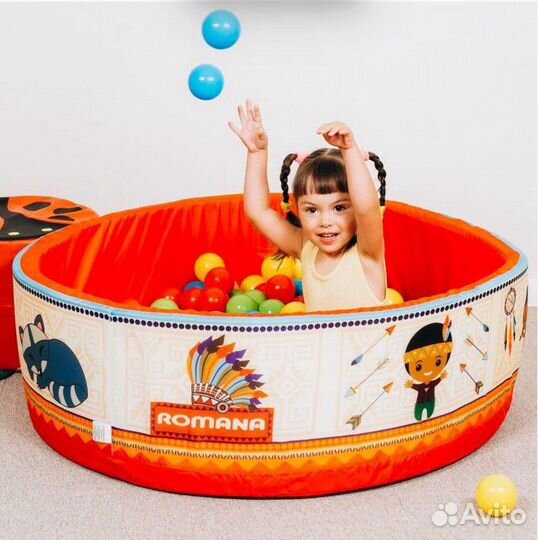 Сухой бассейн Карусель «Индейцы» + 100 шаров