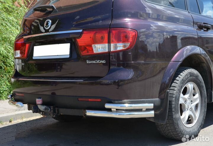 Ssang Yong Kyron 2007 Защита заднего бампера