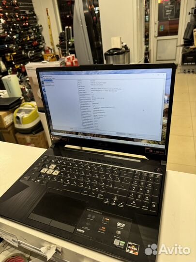 Игровой ноутбук asus tuf gaming razen7/3050/16/512