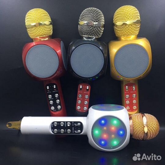 Беспроводной караоке микрофон Wster WS-1816 с Led