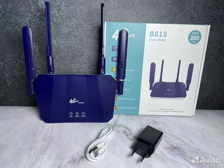 Wifi роутер 4g модем с сим картой 4 антенны