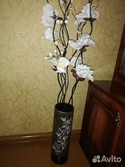 Ваза напольная с цветами