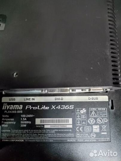 Монитор Iiyama ProLite X436S