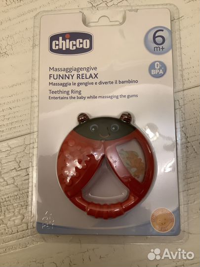 Игрушка Chicco Funny Relax Божья коровка с зубным