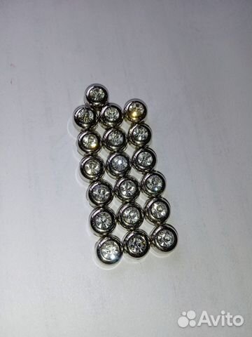 Пришивной элемент стальной, со стразами
