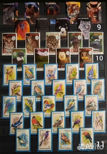 Коллекция марок фауна 60-90х 8 (чистые)