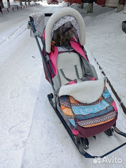 Детские санки коляска ника