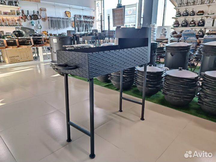 Мангал с печью под казан, сталь 3 мм