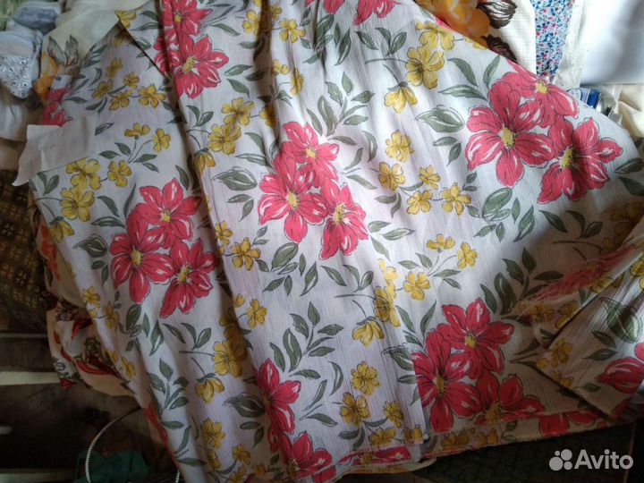 Ткани СССР лён, хб, жаккард портьерные