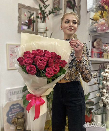 Розы 25 штук 50 см