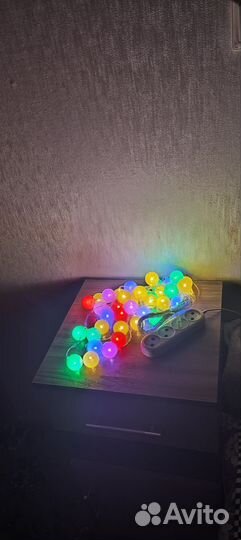 Гирлянда штора 3 м на 40 см шар Led