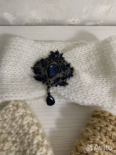 Повязка на голову вязаная