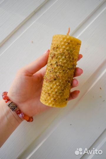 Свечи из вощины с травами (программные)