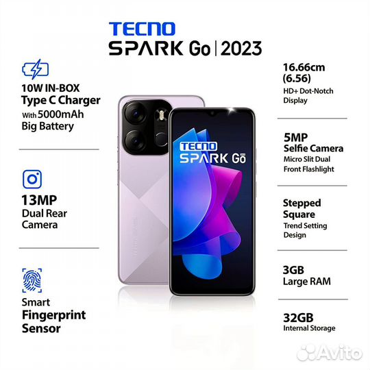 TECNO Spark Go 2023, 4/64 ГБ