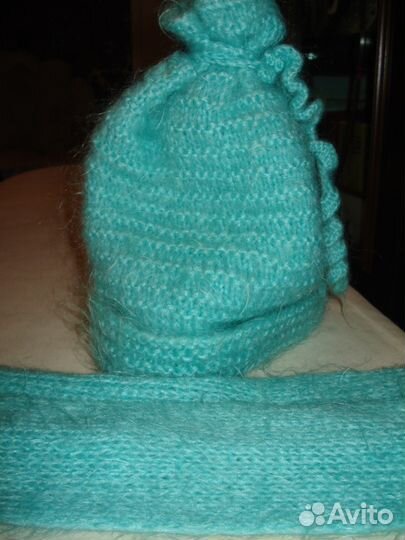 Шапка и шарф мохер