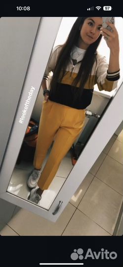 Брюки zara желтые