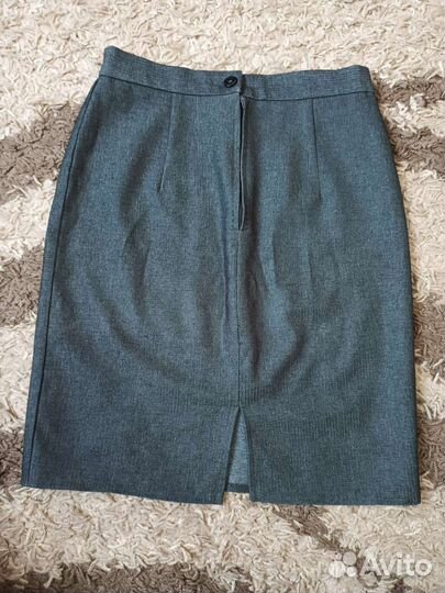 Юбка школьная серая