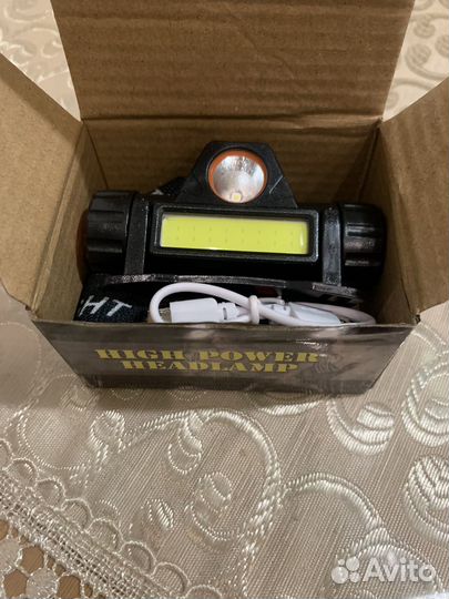 Налобный светодиодный фонарь аккумуляторный