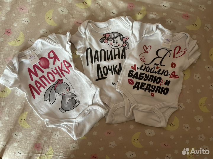 Боди для новорожденной девочки 56 р