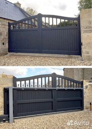 Откатные ворота с установкой