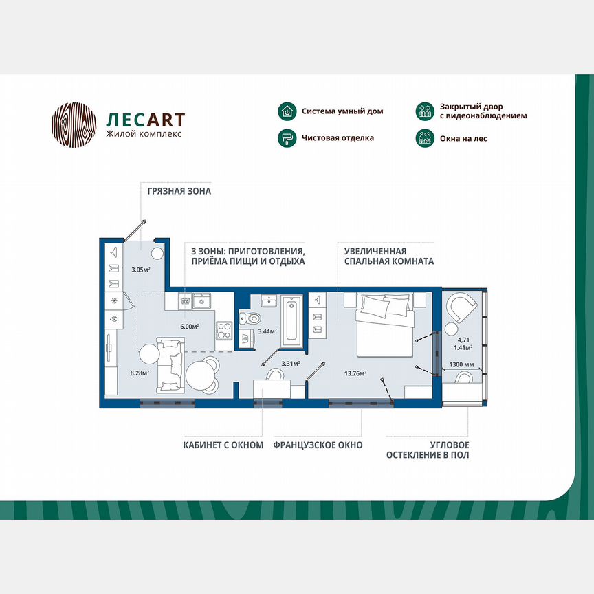 1-к. квартира, 39,3 м², 5/12 эт.