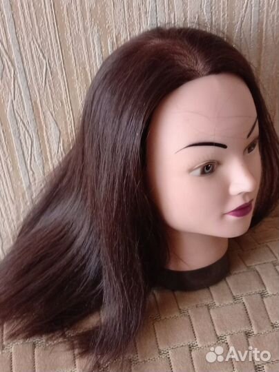 Голова манекен с натуральными волосами