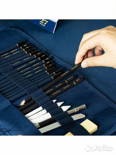 Новый Finenolo Набор карандашей для скетчинга 27