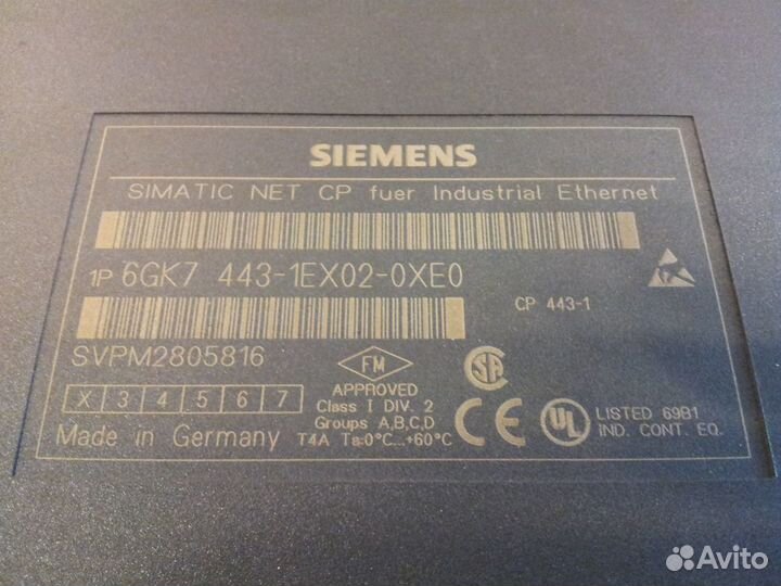 Simatic net cp Ethernet 6GK7 443-1EX02-0XE0