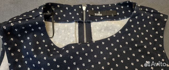 Темно-синее летнее платье Zolla 46